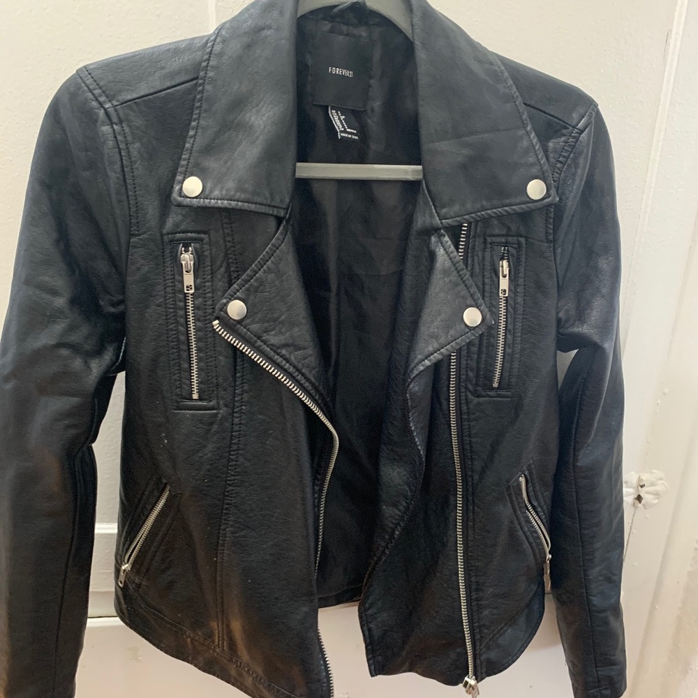 Faux leather jacket